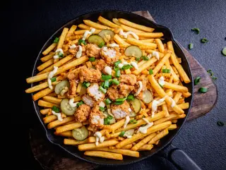 Loaded fries & Crispy chicken