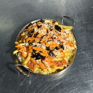 Korean Kimchi Loaded Fries