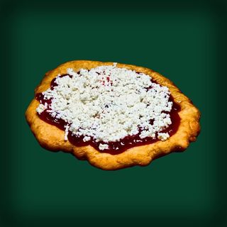Langos cu dulceata si branza telemea