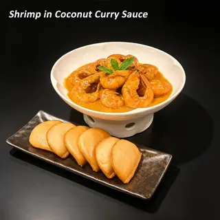 Creveti in Sos de Curry cu Cocos 椰香咖喱虾