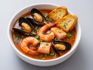 Mediterranean Seafood & Salmon Soup