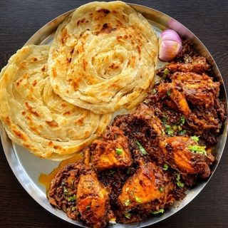 PUI KADAI CU PARATHA/CHAPATTI / CHICKEN KADAI WITH PARATHA/CHAPATTI 500g