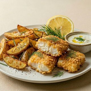 PESTE CRISPY CU CRISPY CARTOFI WEDGES/ FISH AND POTATO WEDGES- 500g