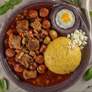 TOCHITURA WITH MAMALIGA / Traditional Romanian Pork Stew with Polenta. 500g