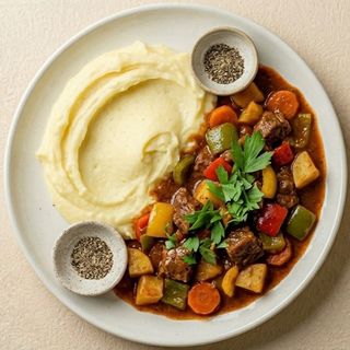 GULAS DEE VITA CU PIURE DE CARTOFI/ BEEF GOULASH WITH MASHED POTATTO 500G