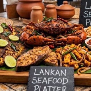 PLATOU SRI LANKEZ CU FRUCTE DE MARE PE GRILL /SRI LANKAN GRILLED SEAFOOD PLATTER (900-1000 g)