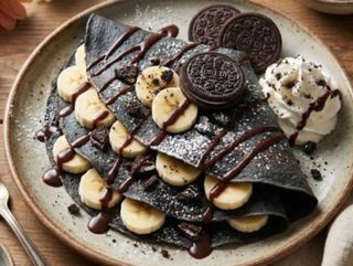 Clatita cu banana si Oreo