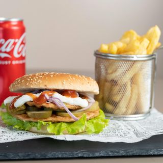 Meniu dublu burger pui