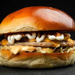 Smash chicken burger