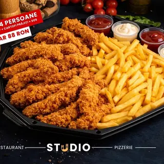Meniu crispy  cu cartofi prăjiți de 4 persoane