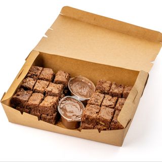 Box brownie bites si sos nocciola Callebaut