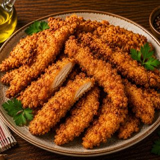 Crispy Strips Pui + Cartofi Pai