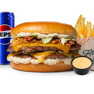 Meniu Double Truffle burger - 700 gr