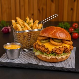 Sago Deal -Crispy Burger + Cartofi + sos