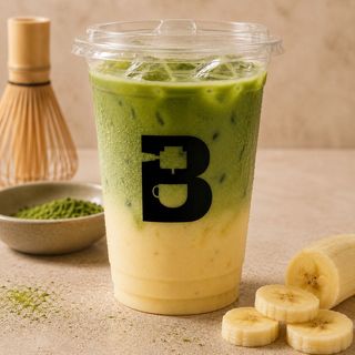 Iced Banana Matcha Latte