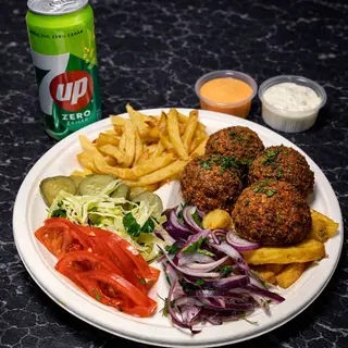 MENIU FALAFEL(SUC+CARTOFI+SALATĂ)