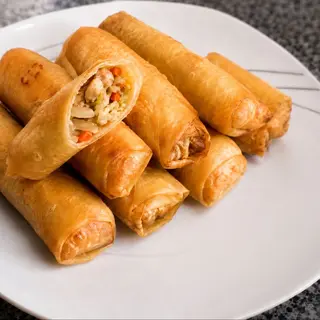 Golden chicken spring roll
