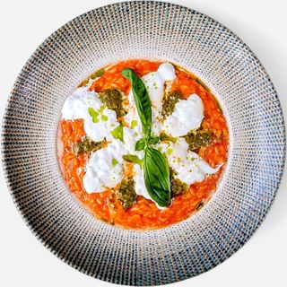 Risotto Pomodori e Burrata con pesto