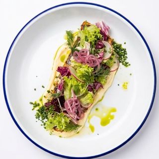 File de Pastrăv Curcubeu cu Salată de Verdeturi și Maioneză cu Lămâie
