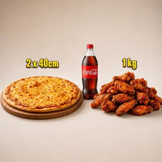 PIZZA 50CM GOLD MEDAL+COMBO 2.5KG WINGS