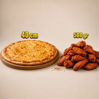 PIZZA 40CM GOLD MEDAL+500G WINGS