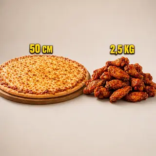 PIZZA 50CM GOLD MEDAL+COMBO 2.5KG WINGS