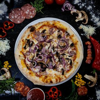 Pizza Salsiccia Funghi Cipolla Ø 32cm