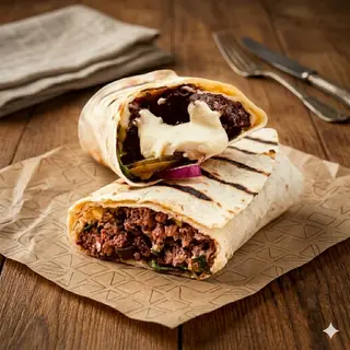Sandwich kafta cu hummus