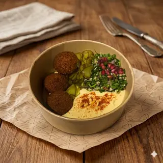 Bowl cu falafel si salate