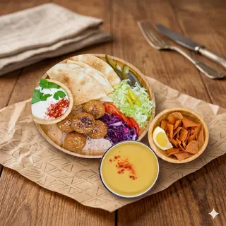 Meniul zilei vegetarian: supa de linte & platou falafel