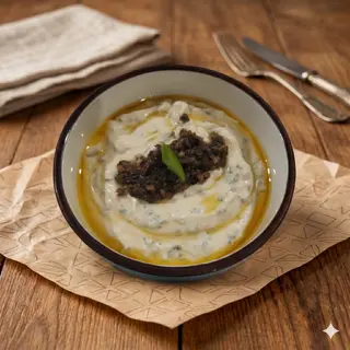 Hummus aromat cu trufe