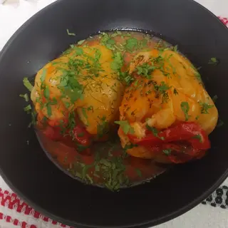 Ciorba a la grec, ardei umpluti, clatite cu gem de casa