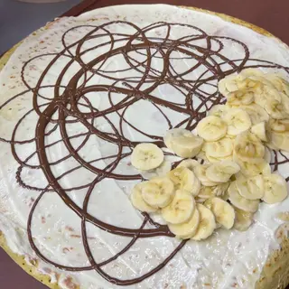 Clătită ciocolată albă nutella și banane