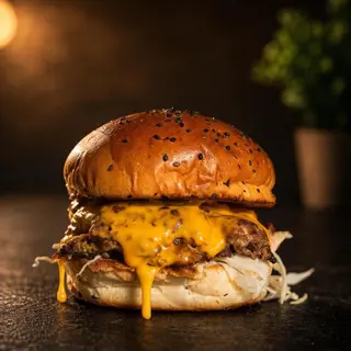 Cheesy smashed burger 250g
