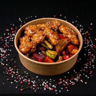 Salata calda cu Pui Teriyaki