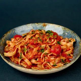 Gamberetti e pomodorini posna pasta