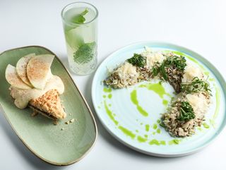 Umami rice + tart jabuka + limunada nana