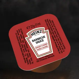Dip Heinz barbecue sauce smokey