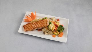 Grill Salmon with Veggies