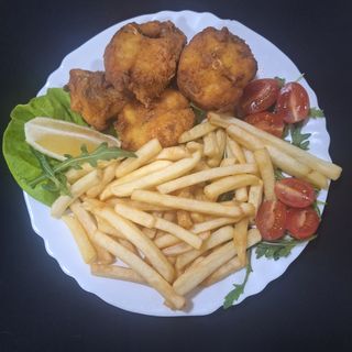 Pohovani oslic + pomfrit