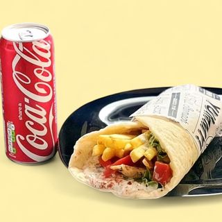 Veliki pileći giros + Coca-Cola 0.33l