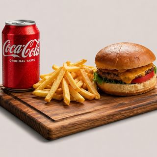 Classic burger + Coca Cola