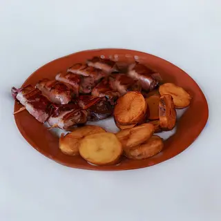 Pileća džigerica u slaninici na ražnjiću