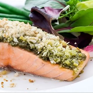 Losos u marinadi od domaćeg pesta (mala porcija)