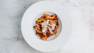 Penne Morelli sa biftekom
