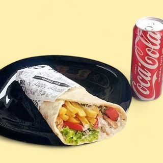 AKCIJA - Veliki pileći giros + Coca-Cola 0.33