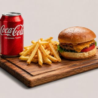 Classic burger + Coca Cola