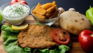 Bečka šnicla sa wedges krompirom mini obrok