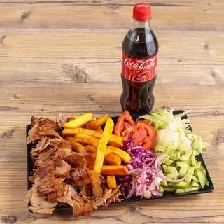 TELEĆI KEBAB XXL PORCIJA (240 grama mesa) + piće 0,5