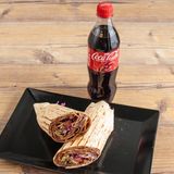 TELEĆI KEBAB XXL TORTILJA (180 grama mesa) + piće 0,5